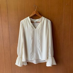 Sundance, peasant top in off-white, size M